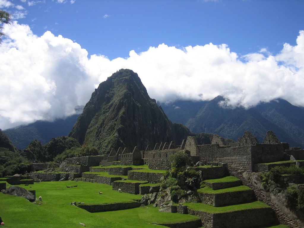 Machu Picchu in the Andes Mountains