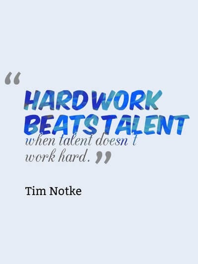 Hard work beats talent when talent doesn’t work hard - Motivational Sport Quote