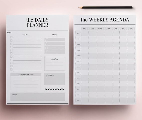 Daily Printable Planner Pack