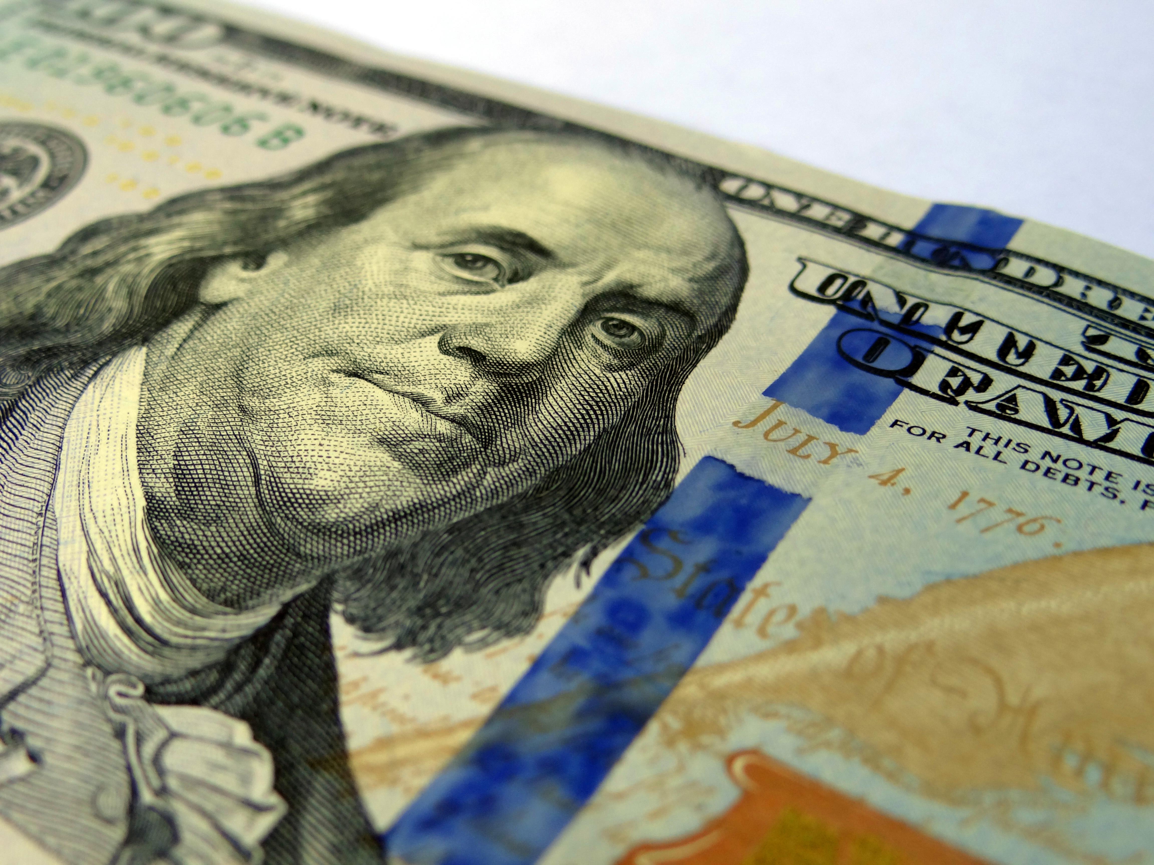 Ben Franklin on 100 Dollar Bill