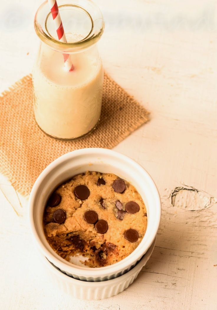 chocolate chip cookie in a cup