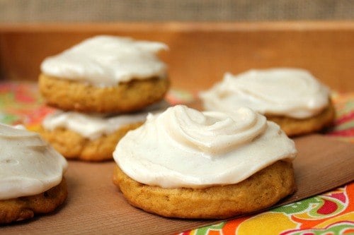 Pumpkin cookies with cream cheese