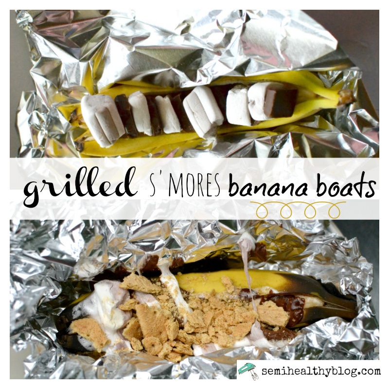 grilled smores banana boats