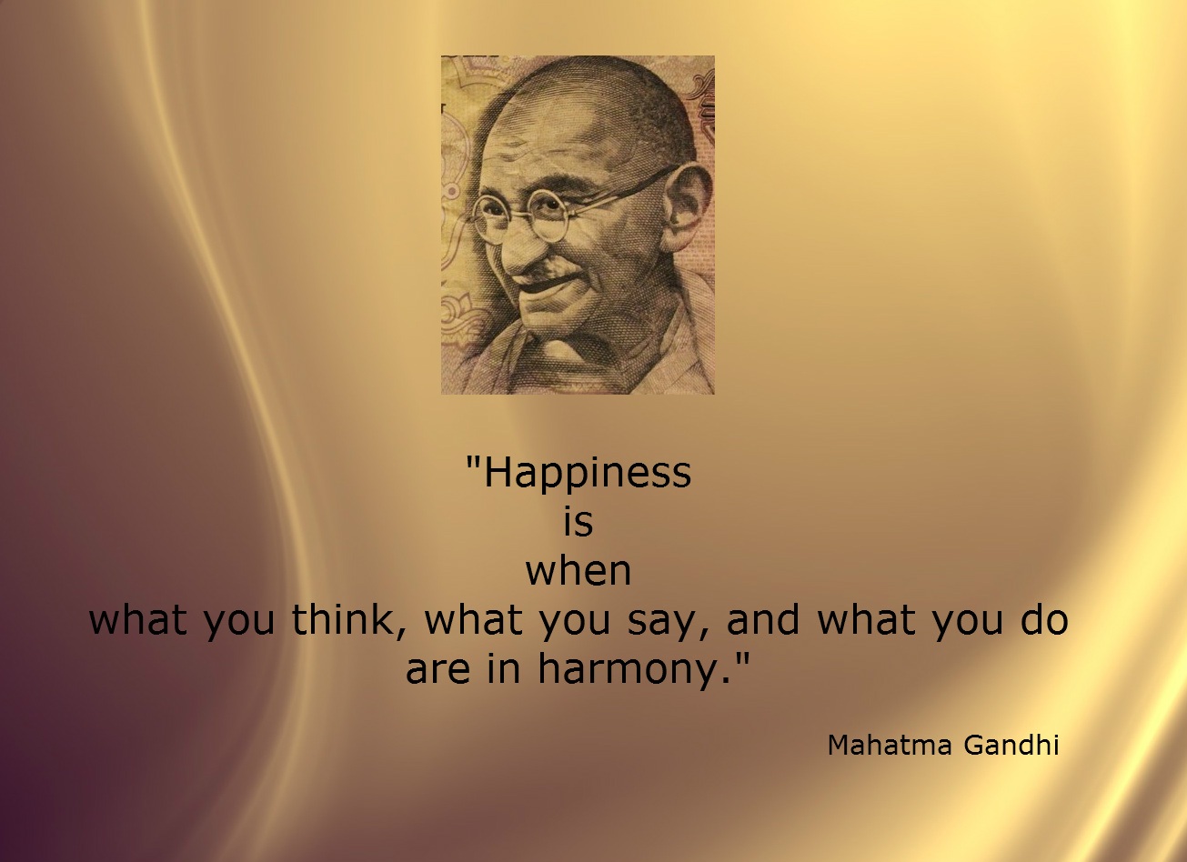 Gandhi happiness