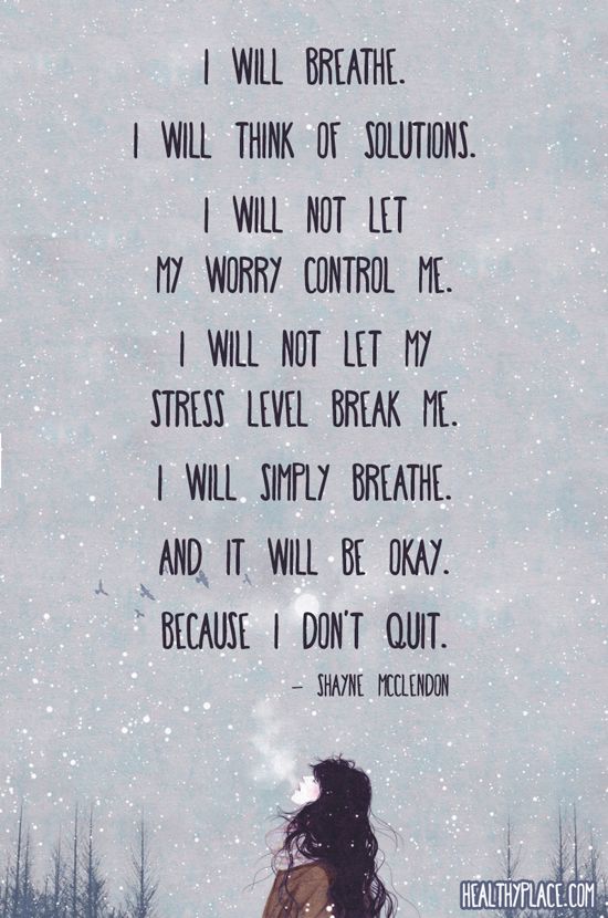 I will breathe. I will think of solutions, I will&#8230;