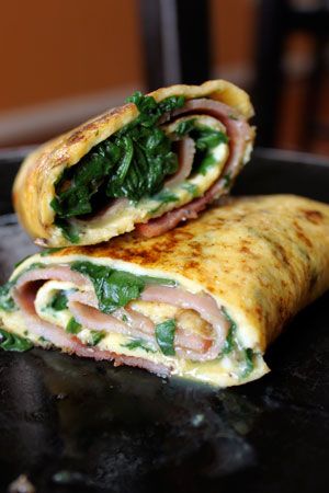 Spinach Ham Cheese Roll Up