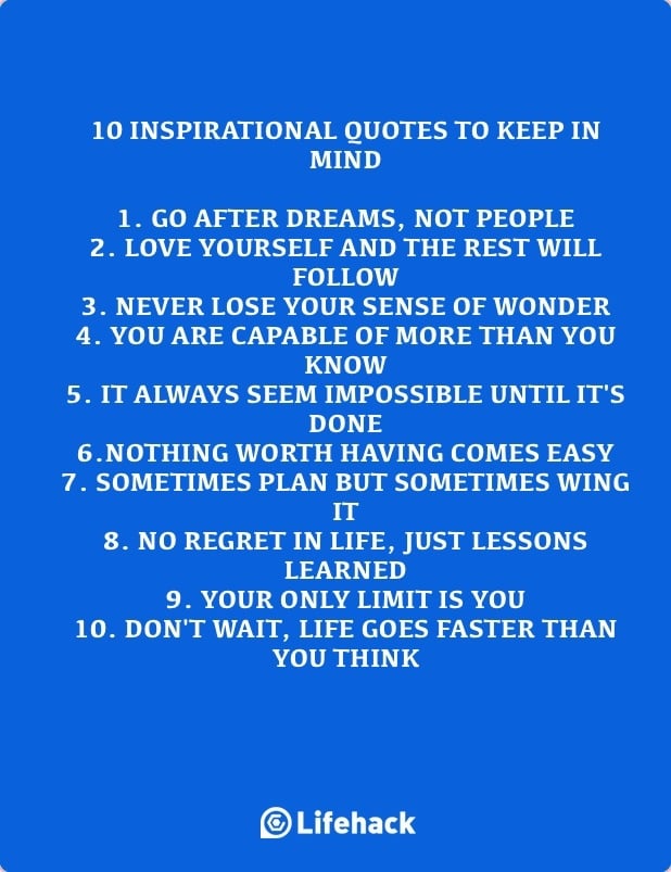 10 INSPIRATIONAL QUOTES