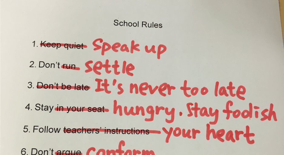 When School Rules Are Turned Into Rules Of Life…