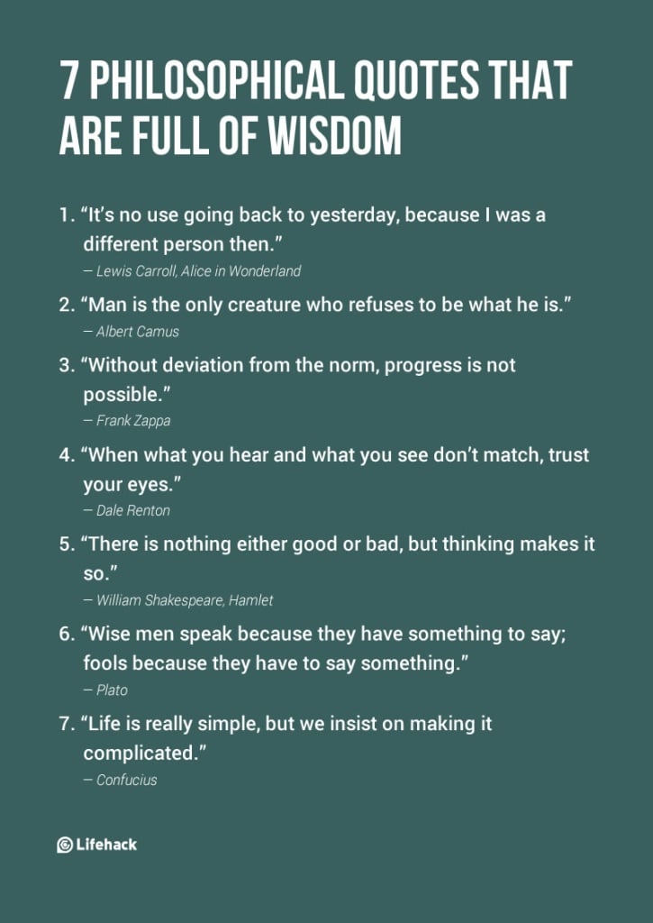 7 PHILOSOPHICAL QUOTES THAT ARE FULL OF WISDOM