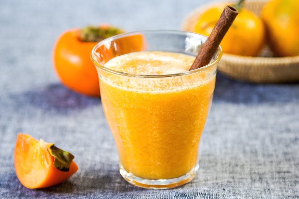 Persimmon with orange smoothie by fresh ingredients