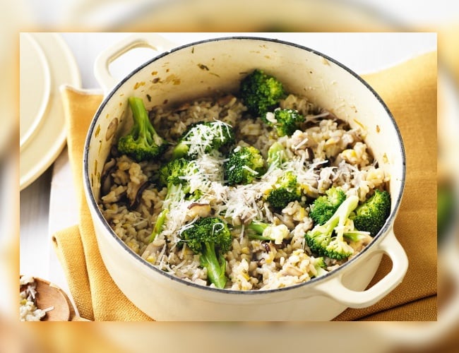 Oven Baked Mushroom Risotto