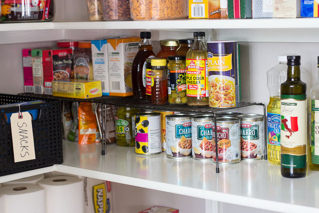 Use risers in your pantry to save space