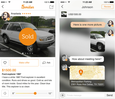 5Miles Smartphone app to buy and sell anything.