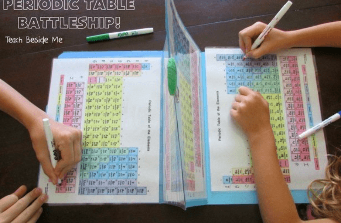 A Clever Mom Uses Periodic Table For Battleship Game For Her Kids