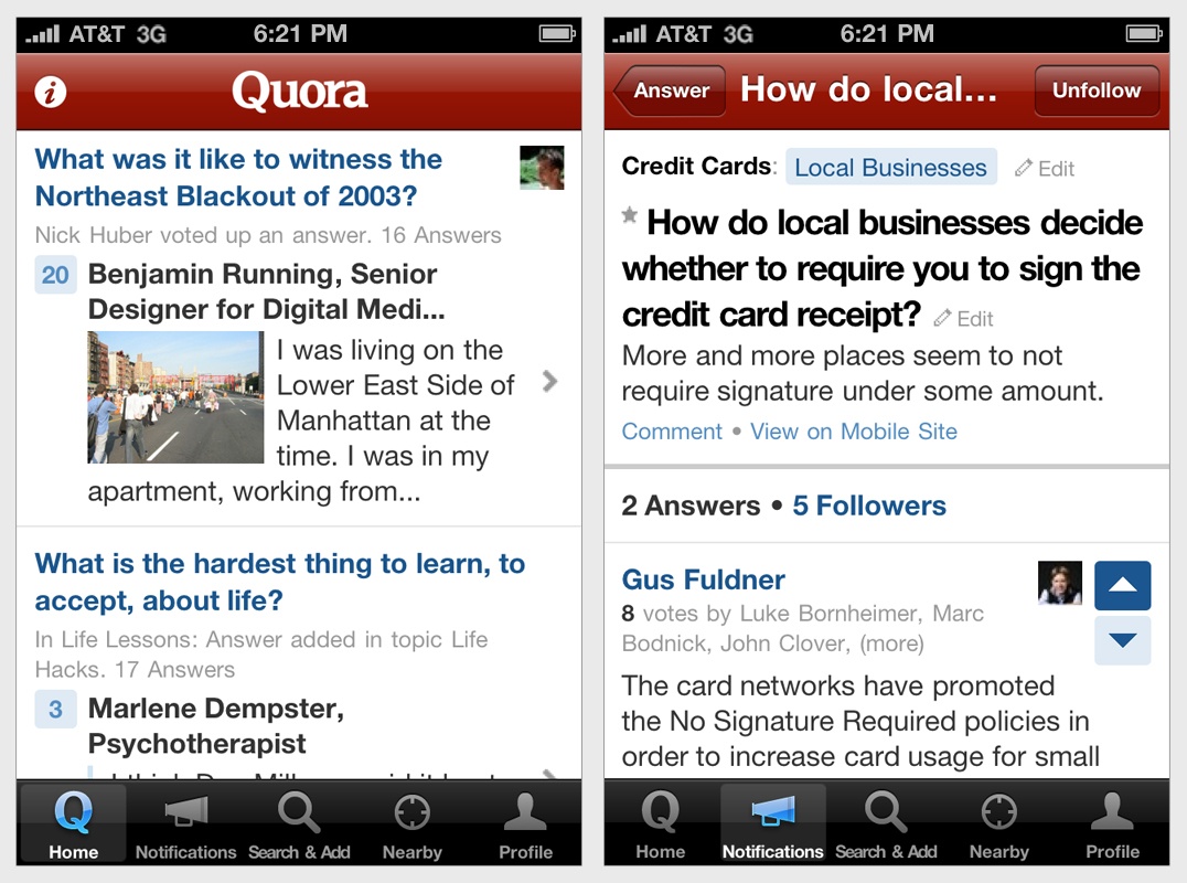 quora-home-and-notifications-iphone-screenshots