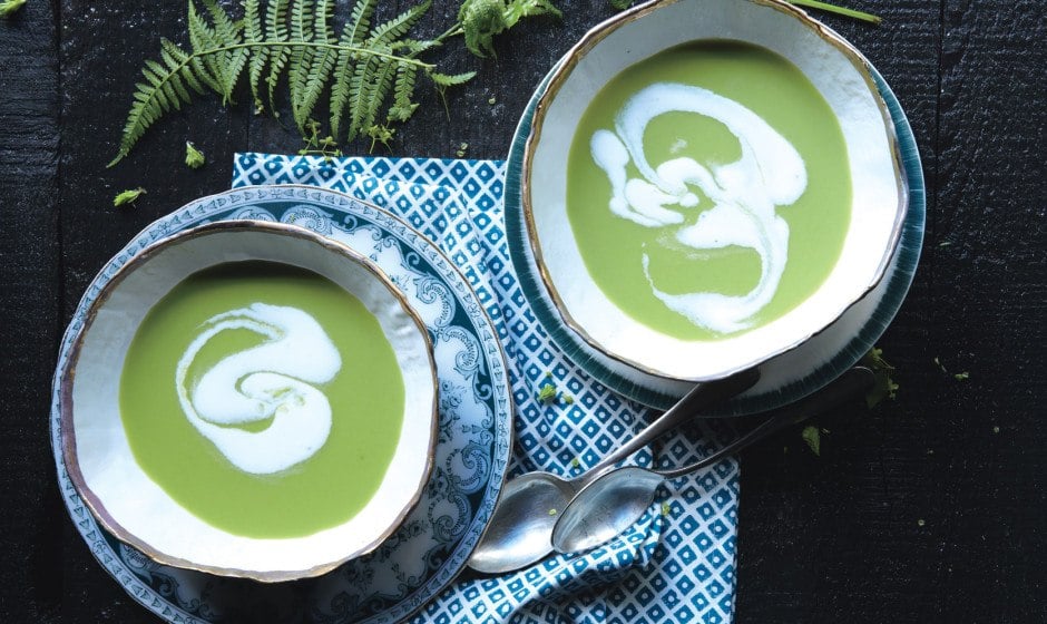green-garlic-and-pea-soup-with-whipped-cream-940x560
