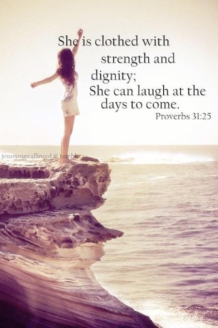 She Can Laugh At The Days To Come - Inspirational Women Quote