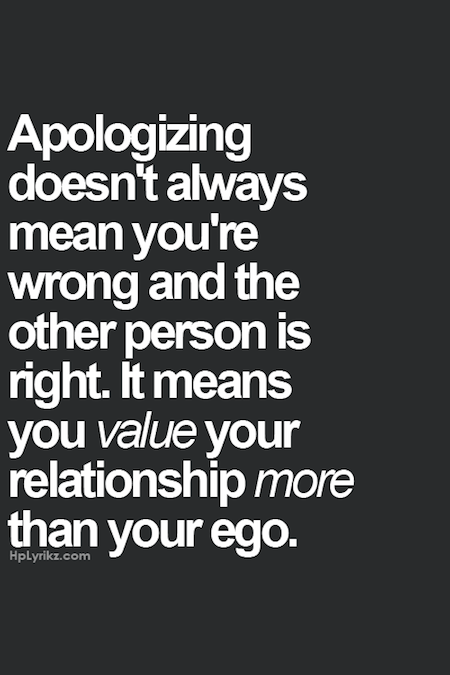 Apologising Doesn't Always Mean You're Wrong - Motivational Quote for Women