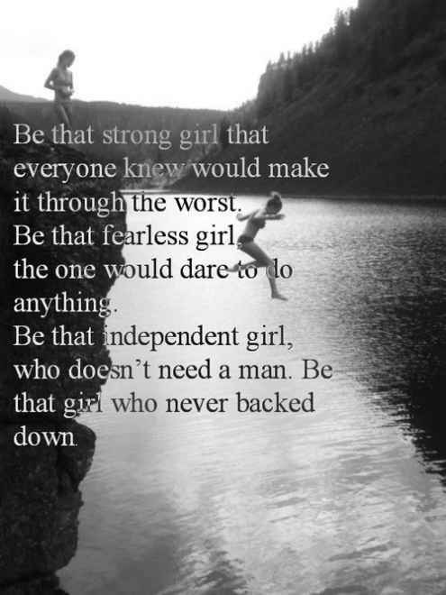 Be Strong Girl - Strong Women Quote