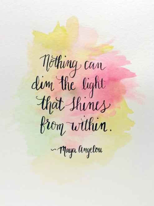 Nothing Can Dim The Light That Shines From Within - Motivational Quote on future