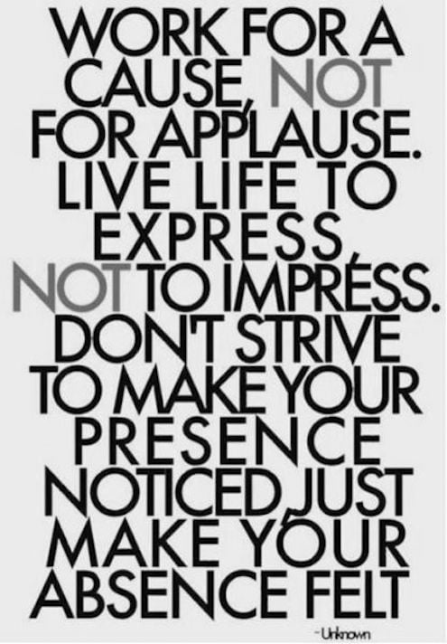 Live Life To Express, Not To Impress - Word of Encouragement and Strength