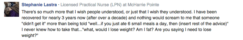 Eating disorder comment 9