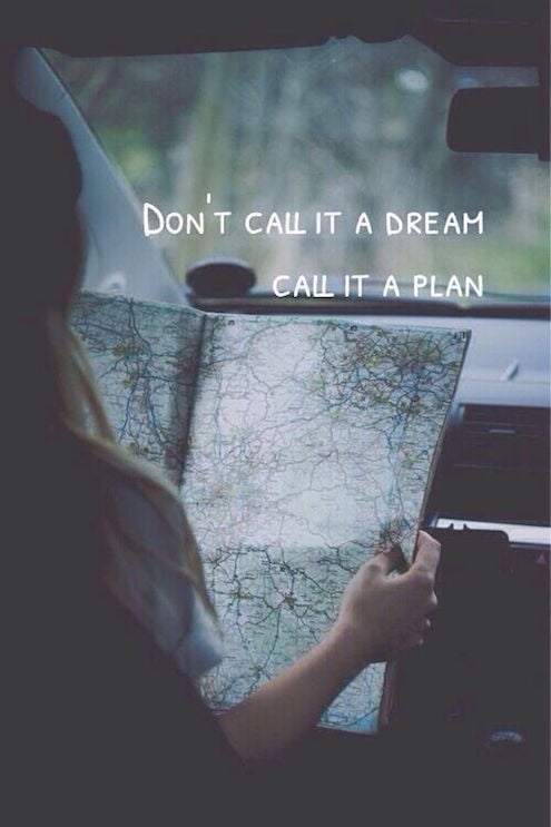 Don't Call It A Dream Call It A Plan - Inspiring Quote on dream