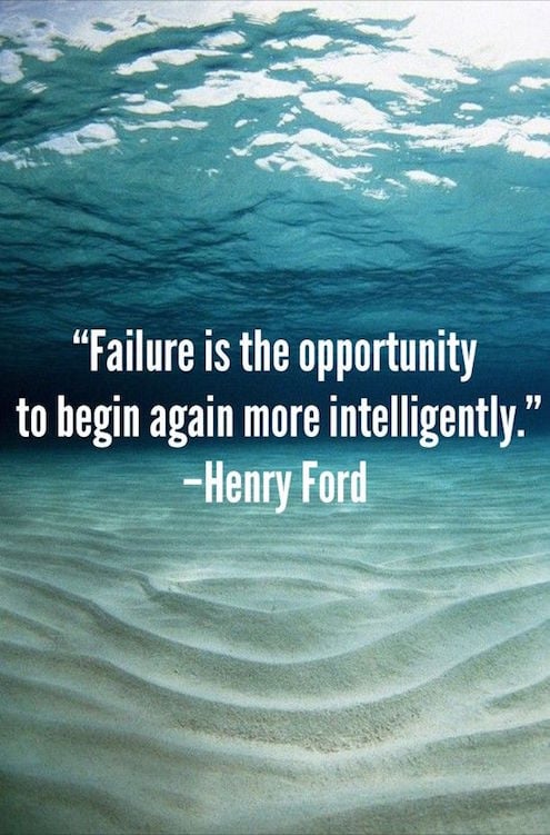 Failure Is The Opportunity - Inspiring quote for women