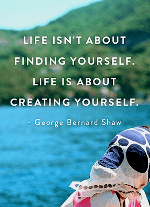 Life Is About Creating Yourself - Inspiring Quote on dream