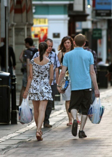 Car-free living benefits - Couple Carrying Bags