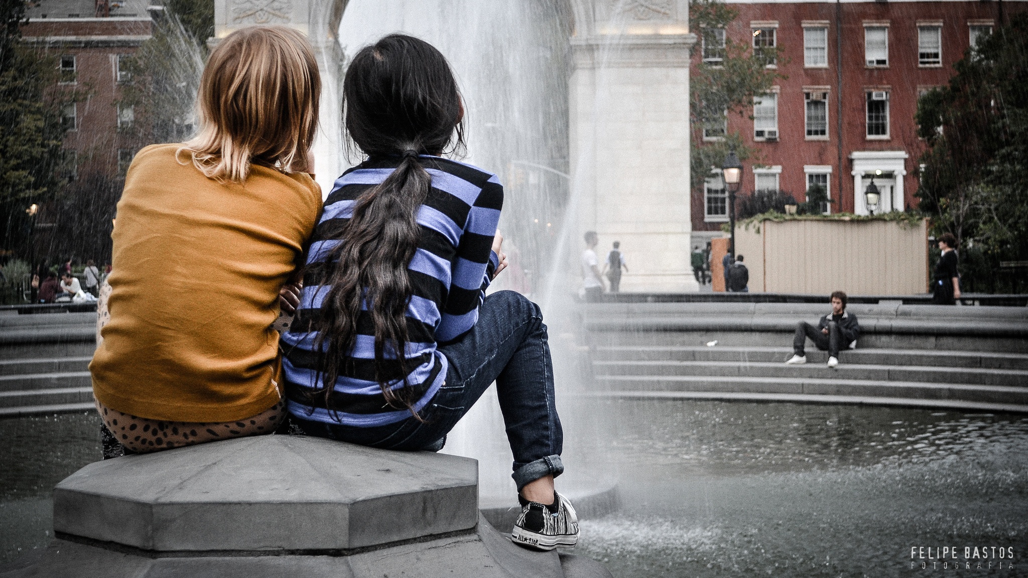 At Washington Square Fountain, New York.
