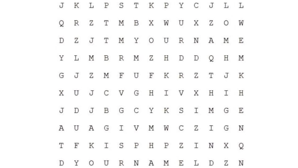 Doctors Say If You Can Find YOURNAME In This Puzzle, You Have Better Mental Health
