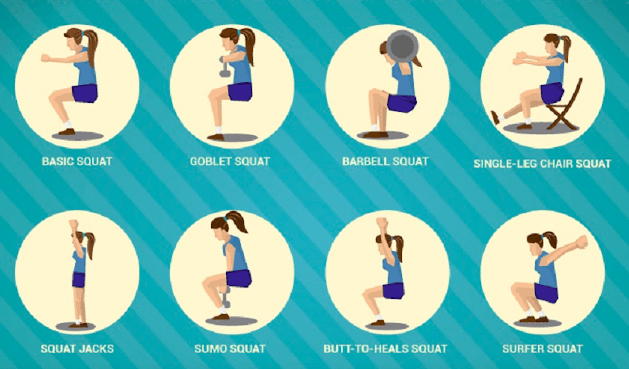 12 Squat Exercises For Ladies Who Want Bubble Butts