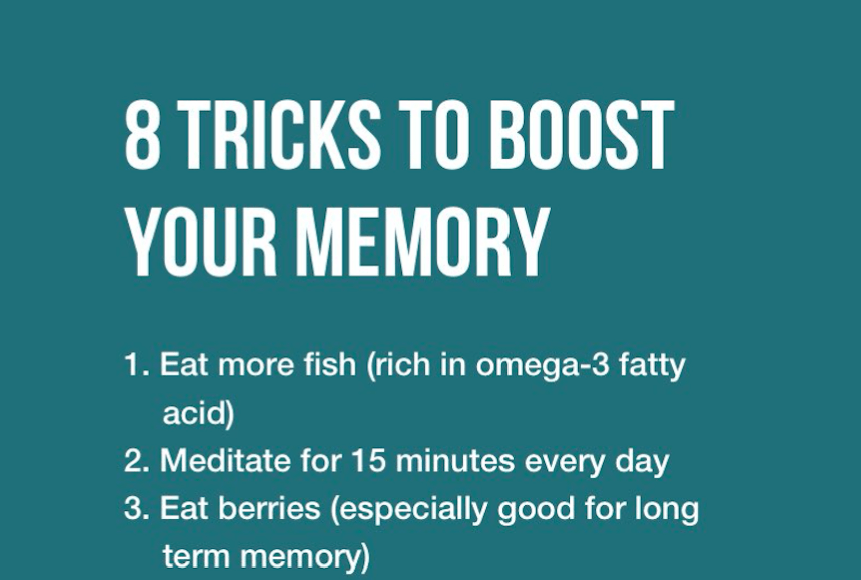 8 Tricks To Largely Boost Your Memory