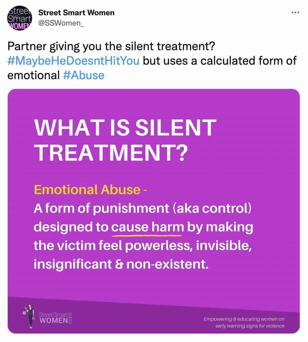 emotional abuse silent treatment