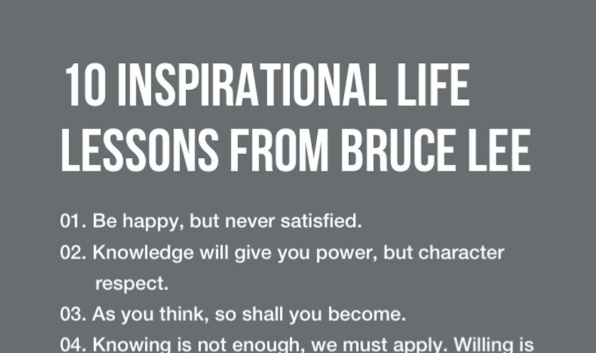 10 Inspirational Life Lessons From Bruce Lee