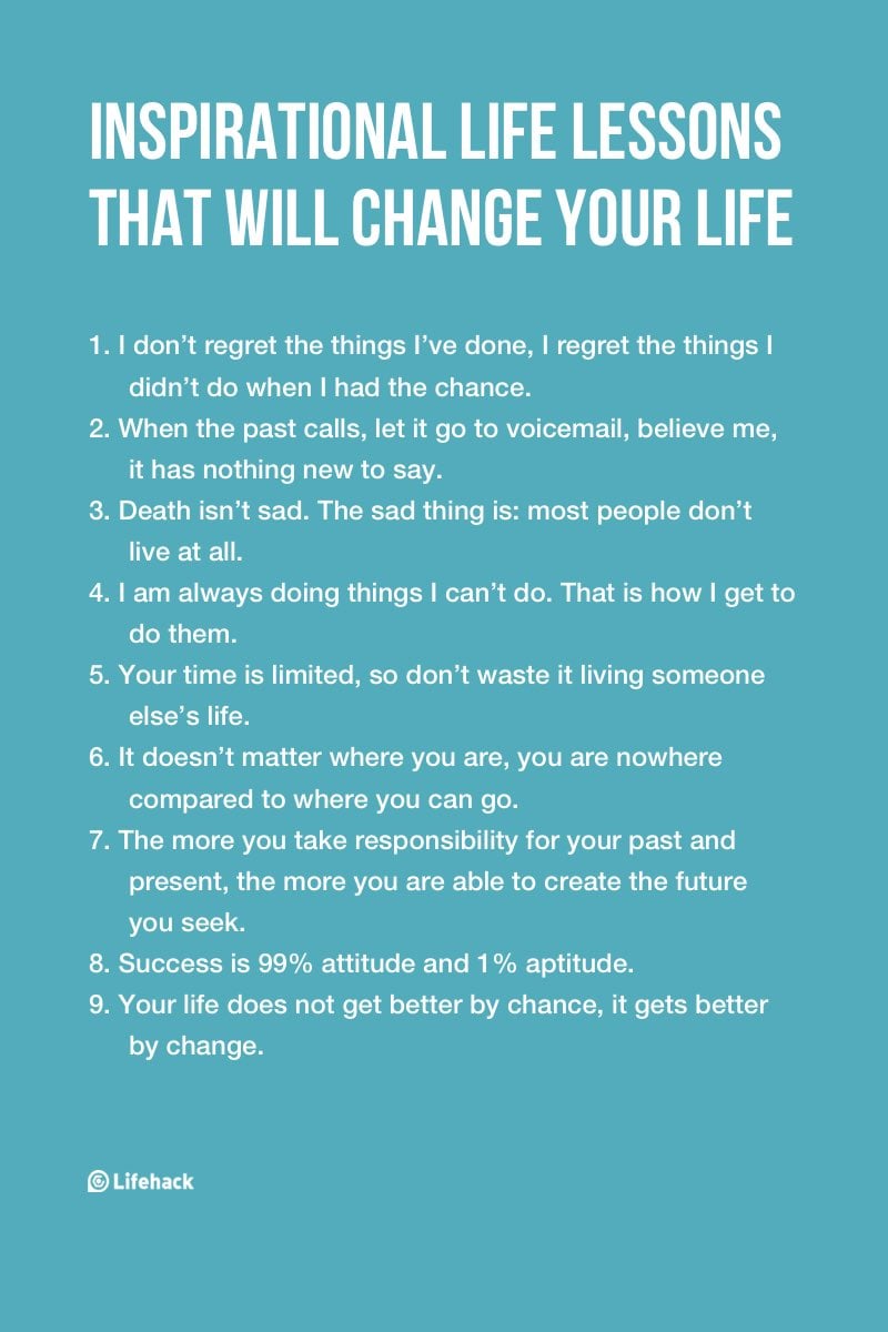 9 Inspirational Life Lessons That Will Change Your Life