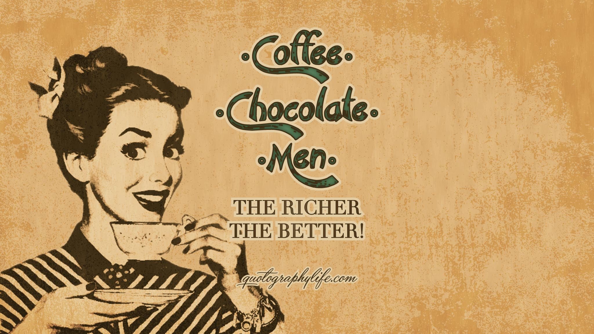 Coffee, chocolate, men