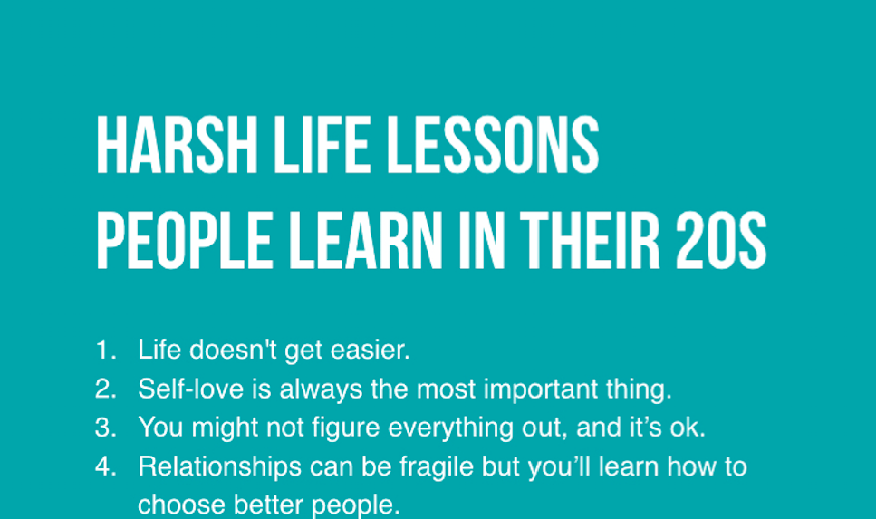 Brutal Yet Important Life Lessons I Wish I Knew Earlier