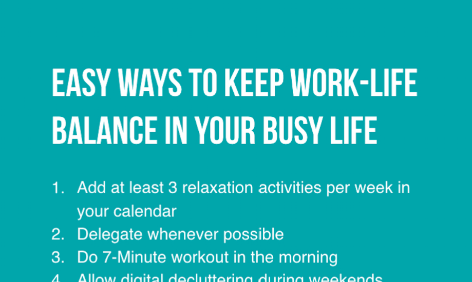9 Small Things You Can Do To Make Sure Work-Life Balance Is Maintained