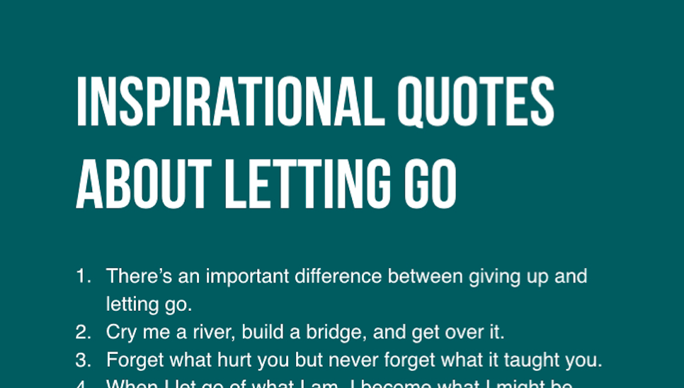 Letting Go Is The Most Difficult Yet Important Skill That Everyone Should Learn