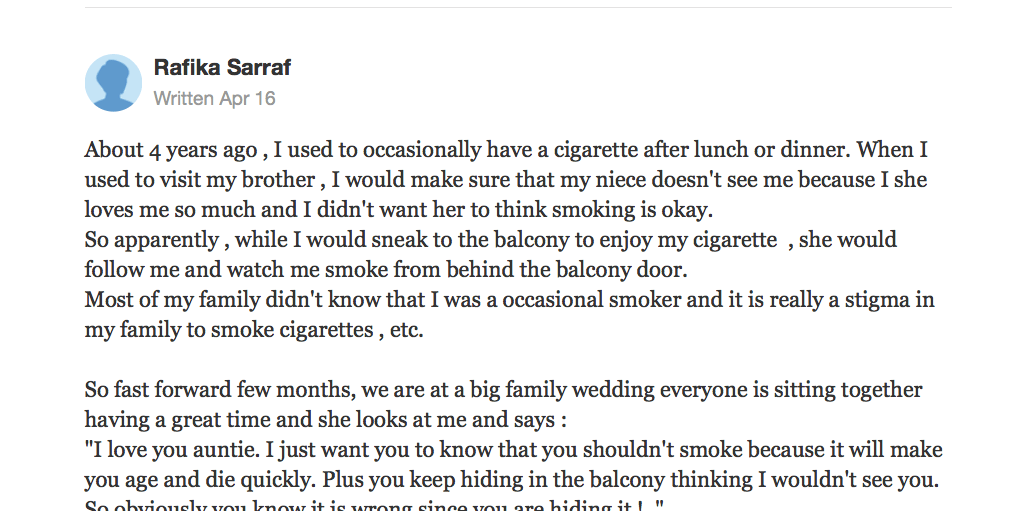 Little Girl Said The Most Embarrassing Thing To Auntie That Made Her Quit Smoking Finally