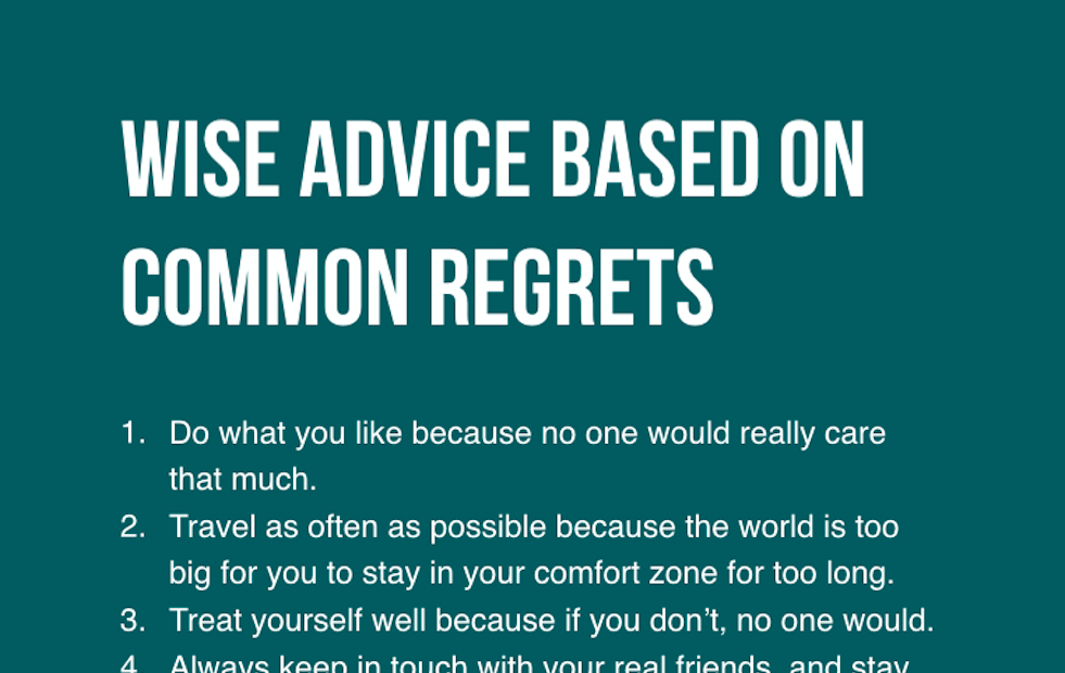 If You Don’t Want To Live With Regrets, Remember These 8 Things