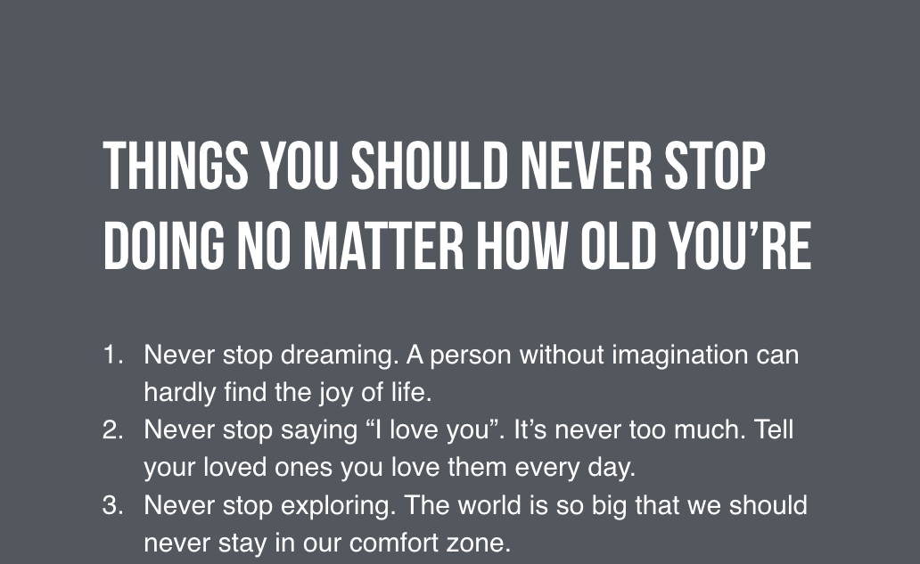 Never Stop Doing These 8 Things No Matter What Age You’re At