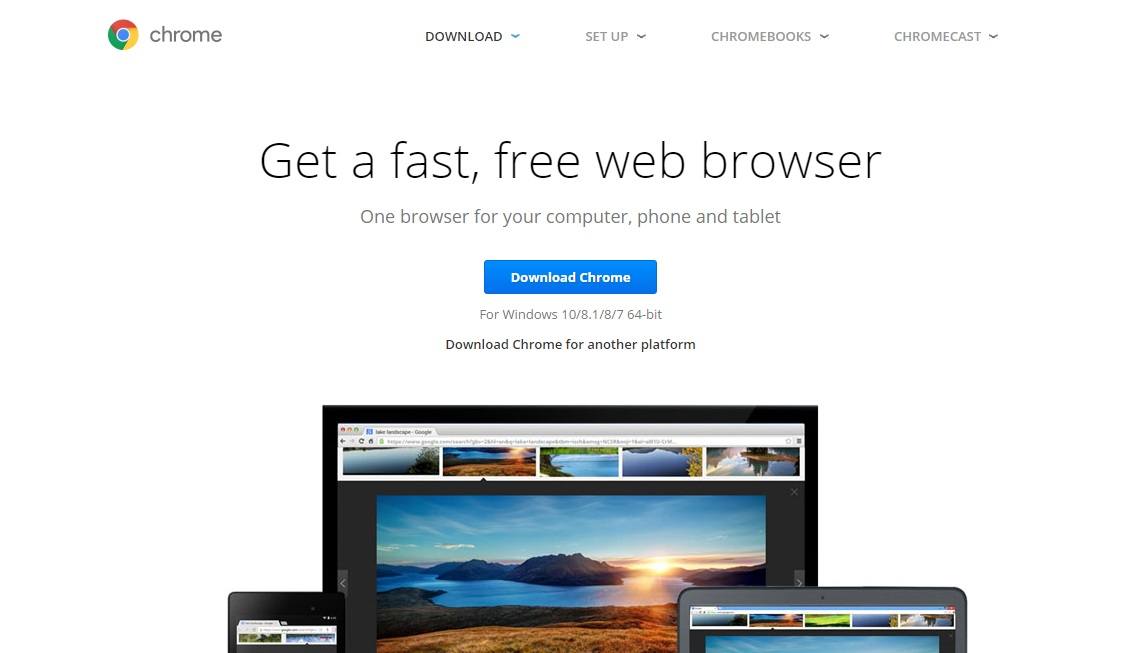 Chrome free Web browser