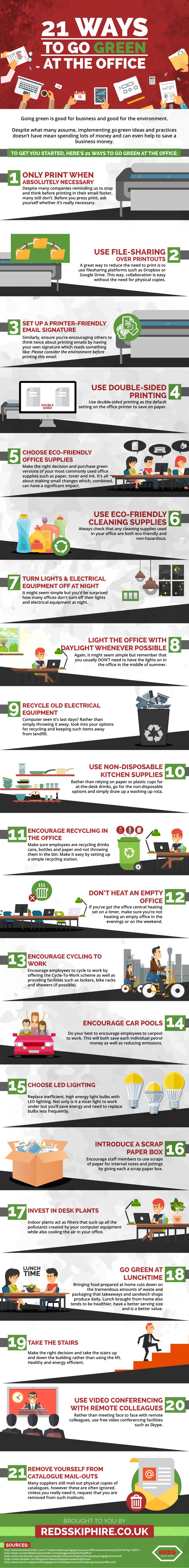 21 Ways To Go Green At The Office [Infographic]