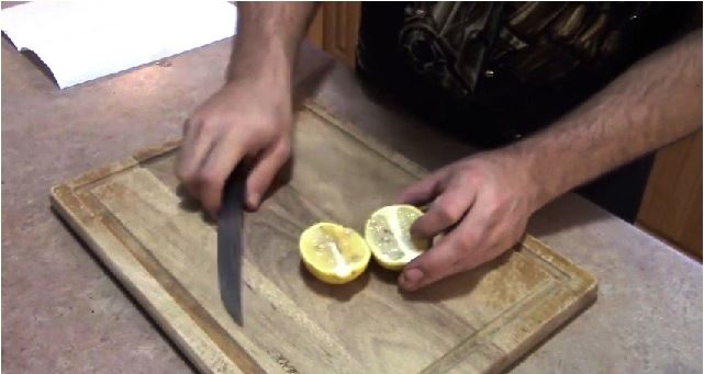 Slice the lemon 