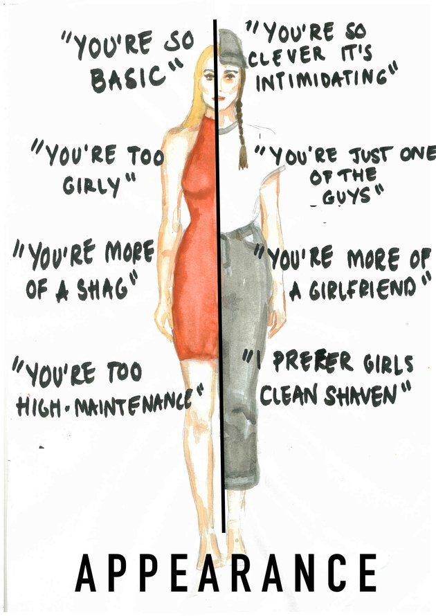 3 Illustrations Capture The Absurd Double Standards Women Face Today