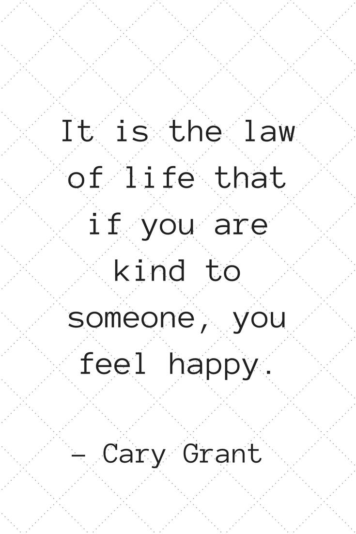 It is the law of life that if you are kind to someone, you feel happy.