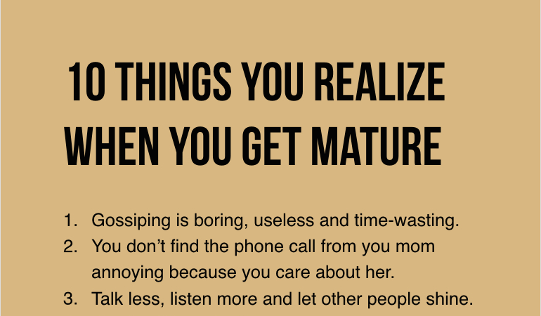 Someone Asks What Maturity Truly Means, And Her Answers Are Incredible